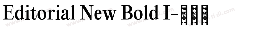 Editorial New Bold I字体转换